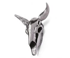 19 "Cabeza de toro grande, Animal para colgar en la pared, escultura de pared de metal