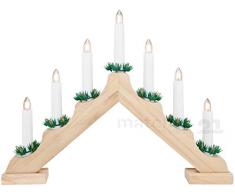 matches21 navideño Luz Arco Natural Navidad – Candelabro de Adviento Arco de Madera 7 de Techo (42 x 30 cm