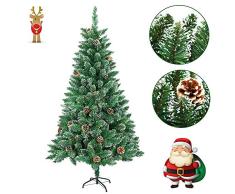 Froadp 240cm Artificial PVC Árbol de Navidad Abeto Árbol Pino Aguja con Efecto Nieve (Efecto Nieve, 240cm)