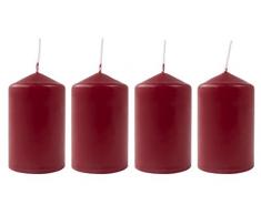 Juego de 4 velas Corona de Adviento 50 x 80 mm Burdeos Navidad Vela Vela Vela de cera