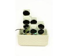 Fuente de Agua Decorativa Interior con Luz 4 Luces Colores Cristal . 22 x 12 x 27 cm.