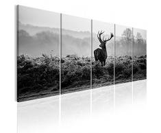 murando - Cuadro Ciervo 225x90 cm - Impresion en calidad fotografica - 5 Partes - Cuadro en lienzo tejido-no tejido - Naturaleza Animale Paisaje g-B-0047-b-o
