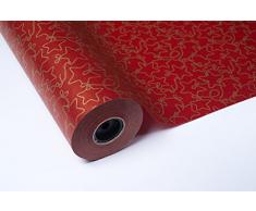BOBINA PAPEL DE REGALO 70CM X 100M KRAFT VERJURADO DISEÑO NAVIDEÑO