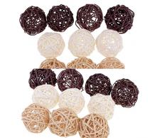 perfeclan Bolas Decorativas 20 Unids para Macetas De Mimbre Decoraciones De Mimbre De Bola Rota para Casarse Casa De Flor