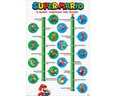 Nintendo Poster Super Mario A Warp Through The Years, Multicolor, 61 x 91.5cm