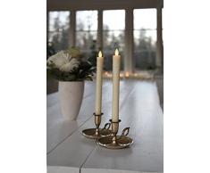 Velas de luz LED largos, juego de 2 marfil, ca.24x2,5 cm, cambiar hacia arriba, la ópera de la batería