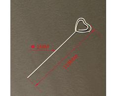 50 portafotos de pincho con pinza de metal en forma de corazón para tarjeta para firmas y bomboneras de creación propia