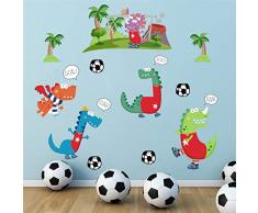 ufengke Pegatinas de Pared Dinosaurio Vinilos Adhesivos Pared Juegos de Futbol Decorativos para Dormitorio Infantiles Habitación Bebés Niños