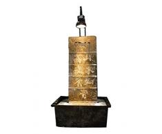 Zen Luz Interior Amistad Fuente Gris/negro 21 x 15 x 35 cm