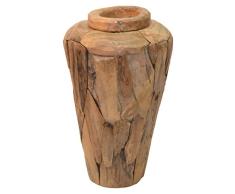 Moycor Erosi Jarrón, Madera, Marrón, 37 x 37 x 60 cm