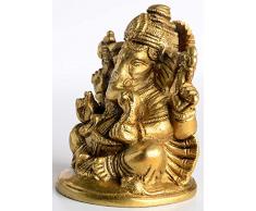 BUDDHAFIGUREN/Billy Held Ganesha Ganapati Ganesha Estatua De Latón 9,5 cm de Alto