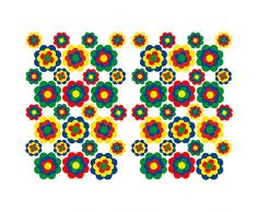 Finest Folia 56 Hippie Pegatinas Flores Autoadhesivas Flower Power Decoración para Coche, Bicicleta, autobús, Paredes, Muebles, Estilo Retro años 70 Culto