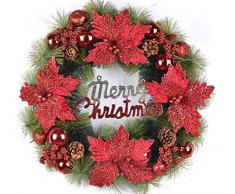 Bola de Navidad corona de oro rojo anillo de ratán Bolbitis appendiculata las puertas del contenedor