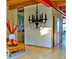 (61 x 70 cm) diseño de lámpara de araña de vinilo adhesivo decorativo para pared/lámpara de velas de Adviento lámina de decoración de vinilo/Luster DIY Home/color extraíble de tela + incluye Regalo de Vinilo al azar