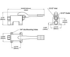 Grifo de pedal agua fria