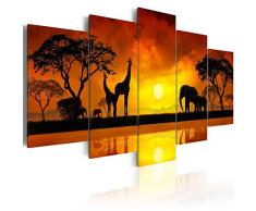 murando - Cuadro en Lienzo 200x100 - Impresión de 5 Piezas Material Tejido no Tejido Impresión Artística Imagen Gráfica Decoracion de Pared �frica Naturaleza 030112-68