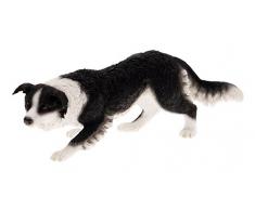Leonardo Collection Figura Decorativa de Border Collie Perro, Piedra, Negro