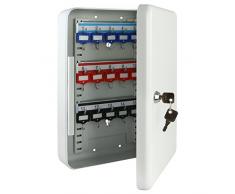 HMF 13049-07 Caja para llaves, 49 ganchos, 32 x 23 x 7,5 cm , gris