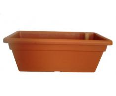Jardinera Terra con autorriego, color terracota, 80 cm