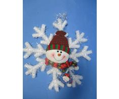 12 "Colgante del copo de nieve del muñeco de nieve con la cabeza decoración de la Navidad