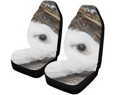 Fundas de asiento de coche Asientos delanteros Conejo blanco Cesta de sauce de Pascua Protector de asiento de vehículo Fundas de alfombrilla de coche Se adapta a la mayoría de los coches