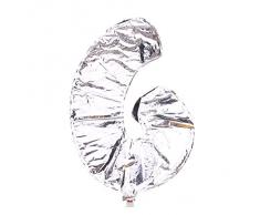V-SOL Globos De Números Para Fiestas De Cumpleaños Boda Velada Navidad 32 Pulgada Número 6-Plateado