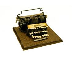 Figura Decorativa de Metal y Madera Máquina de Escribir Retro. Adornos y Esculturas. 20 x 20 x 11 cm.