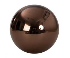 Mel O Design Moderno Bola Decorativa Decoración de Jardín Bola de Jardín Braun de Acero Inoxidable Diámetro 20 cm