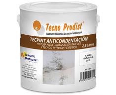 TECPINT ANTICONDENSACIÓN de Tecno Prodist - 2,3 Litros - Pintura Anti-condensación y Anti-moho al Agua para Interior y Exterior - Paredes y Techos - Buena Calidad - Fácil Aplicación - (BLANCO)