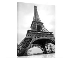Bilderdepot24 Bastidor Imagen - Cuadros en Lienzo Torre Eiffel (París - Francia) 50x60cm - Made in Germany!