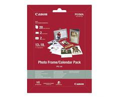 Canon PFC-101 Photo Frame - Papel fotográfico Calendar Pack (13 x 18 cm, 2 marcos de fotos + 2 sobres + 20 hojas)