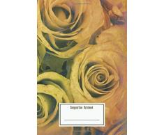 Composition Notebook: Vintage Bleached Bouquet Of Roses Workbook for Teens Kids Students Girls for Home School College