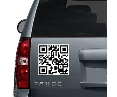 (240 x 240 cm) personalizado de código QR con diseño de dos colores y fondo/Barras de respuesta rápida arte decoración wallkraft al azar GRATIS + etiqueta de regalo!