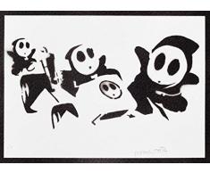 Poster Shy Guy Super Mario Grafiti Hecho a Mano - Handmade Street Art - Artwork