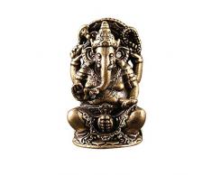 Joojun Adorno de la Estatua de Ganesha de latón Vintage India Tailandia Elefante Dios Figura Escultura Ornamento del Coche para la Mesa de la Oficina Escritorio Decoración del hogar
