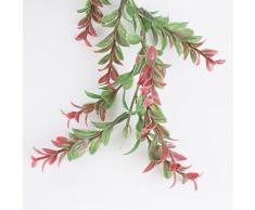 Zarcillo de boj artificial con 60 ramificaciones, verde-rojo, 100 cm - Guirnalda decorativa / Enredadera sintética - artplants