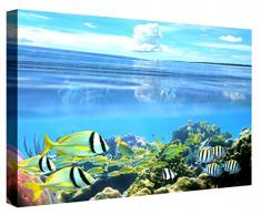 Ccretroiluminados Fondo del Mar Cuadro Retroiluminado Acrílico Multicolor 60x80x5.3 cm