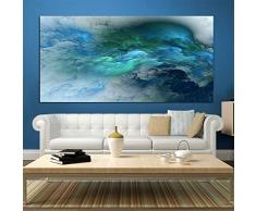 NIMCG Arte Abstracto Estilo Color Lienzo irreal Pintura de la Pared Sala de Estar Gran decoración Familiar Colgante de Pared Dormitorio Moderno impresión de la Pared (sin Marco) A1 60x120CM