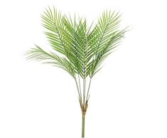 Aisamco Planta Artificial de Hoja de Palmera Tropical en Verde, 1 Planta de plástico de Palmera de Areca, 6 Hojas, 35 Pulgadas de Alto para arreglos Florales de Acento Tropical de vegetación