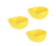 Amosfun Nido Artificial Fiesta de Pascua Mini Cesta Nido de Color para Huevos Caramelos 3 Piezas