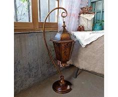 Estatuas para Jardín Hierro Forjado Metal Suelo Candelabro Candelabro Clásico Impermeable Jardín Esculturas para Césped De La Yarda Adornos Jardín Regalo