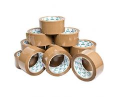 pakit 12 marrón cinta de embalaje rollos Value Pack | 12 rollos de Heavy Duty Grado Comercial, 1,88 pulgadas x 72 m (48 mm x 66 m) claro cinta para embalaje, boxeo, movimiento y envío