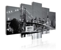 murando - Cuadro en Lienzo 200x100 cm New York Impresión de 5 Piezas Material Tejido no Tejido Impresión Artística Imagen Gráfica Decoracion de Pared Ciudad 030202-12