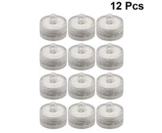 Uonlytech 12 paquete impermeable candelabros flotantes sin llama led luces de té sumergibles velas decorativas luces flotantes de piscina para fiesta de bodas