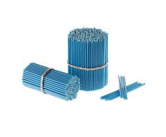 Danilovo N120 - Velas de cera de abejas, velas rituales, velas de altar, velas de cera de abejas de la iglesia, 16 cm, color azul 100 Pcs - 334g. azul