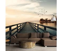 Fotomural 200x140 cm - 3 tres colores a elegir - Papel tejido-no tejido XXL Fotomurales - Papel pintado - Fotomural Naturaleza Paisaje Playa Mar c-C-0034-a-c