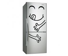 Vinilo (41 x 80 cm) diseño de Happy Face de magdalena de adhesivo de vinilo para frigorífico/lámina de decoración de estómago lleno de silueta de adhesivo para frigoríficos / + DIY al azar de tela incluye adhesivo de regalo!