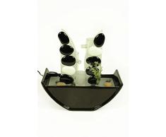 Fuente de Agua Decorativa de Interior con Luz. Cristal. Adornos.26 x 12 x 26 cm.