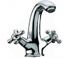 DP Grifería GCC001 Grifo de Lavabo Serie Almendro en Cromo, Plateado