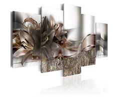 murando - Cuadro en Lienzo Flores Lirios 200x100 cm Impresión de 5 Piezas Material Tejido no Tejido Impresión Artística Imagen Gráfica Decoracion de Pared Naturaleza Abstracto - Abstracto b-A-0273-b-o